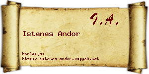 Istenes Andor névjegykártya